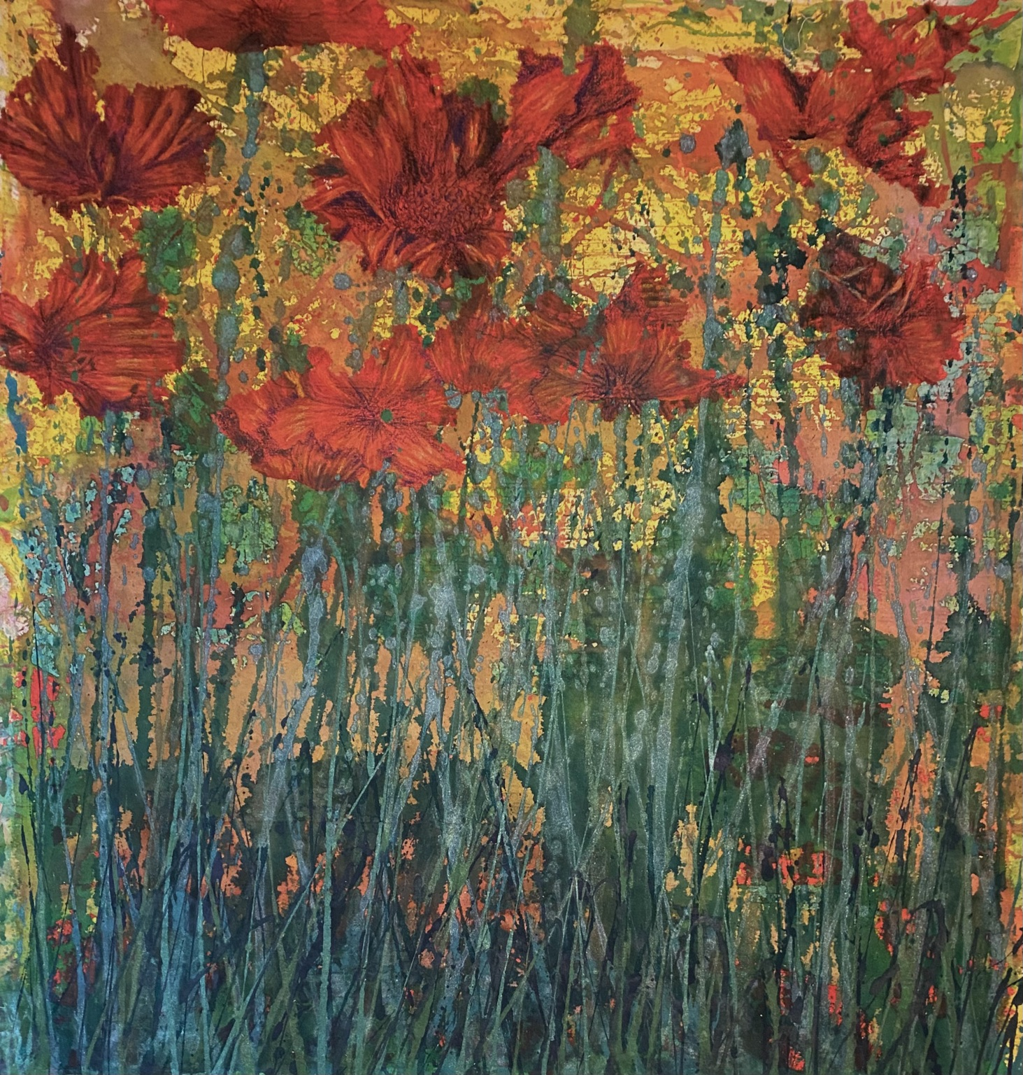 Splatter Bloom painting by Frank Díaz