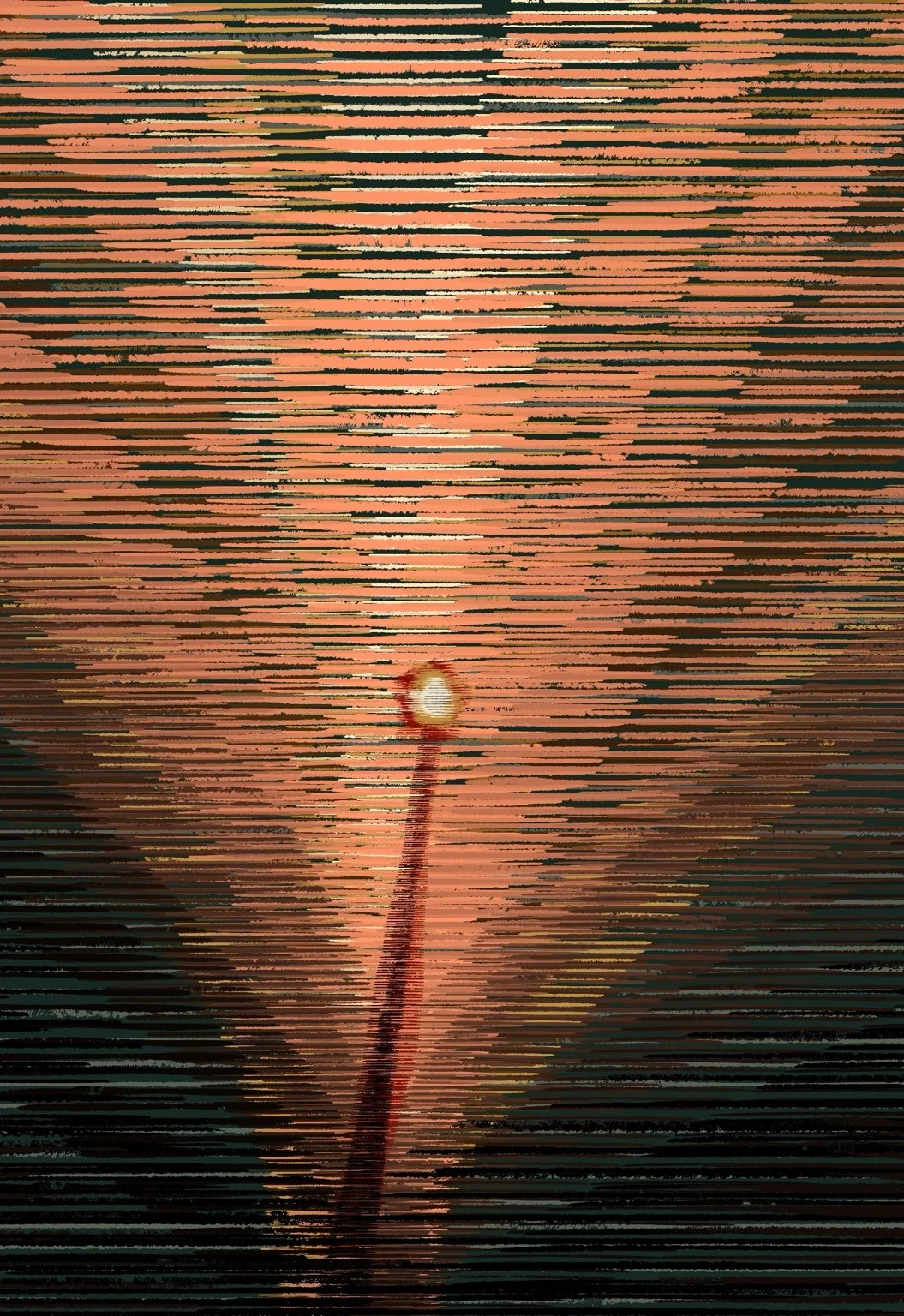 Digital line artwork 08 by Frank Díaz, vertical orientation
