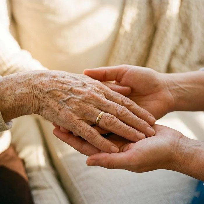 A quiet gesture of trust, care and reassurance