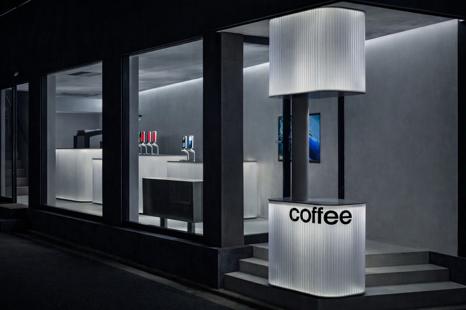 Cafe counter with Edison bulbs and timber bar — hospitality finance Melbourne