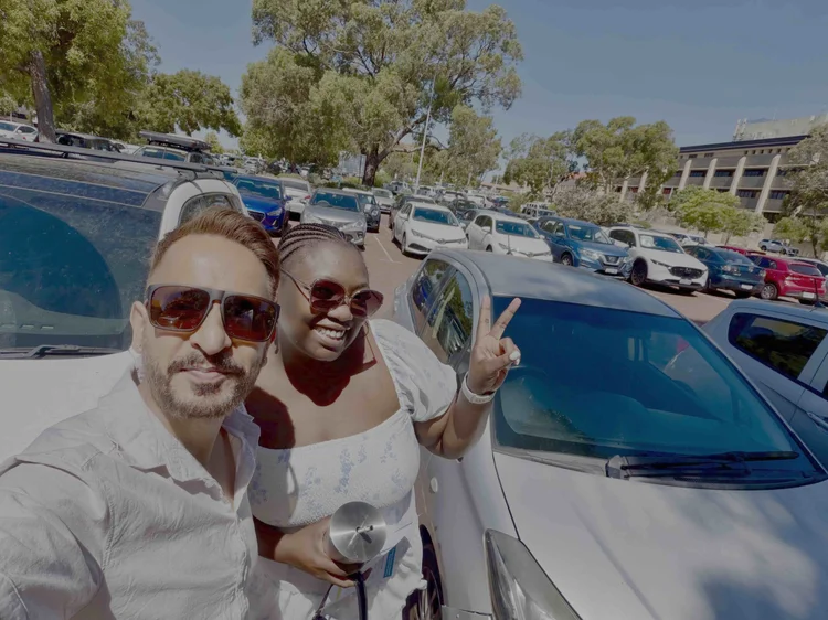 Ishe Makumbe, a Golden Road Driving Academy learner driver