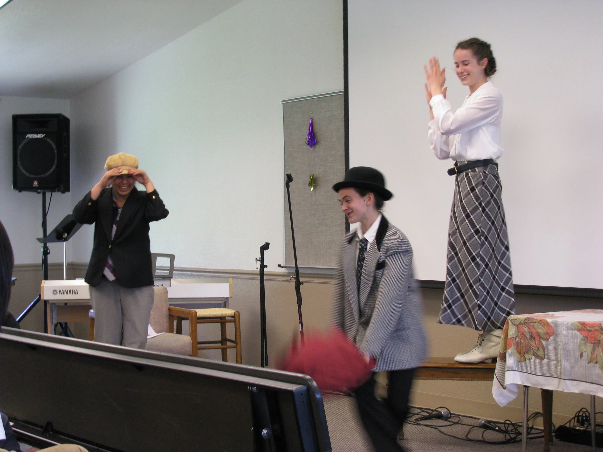 Solomon International School students performing in a school production