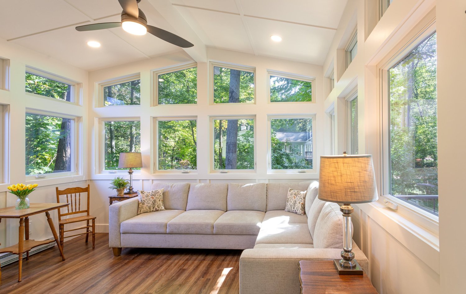 Sunroom in a whole-house remodel by Veritas Custom Homes