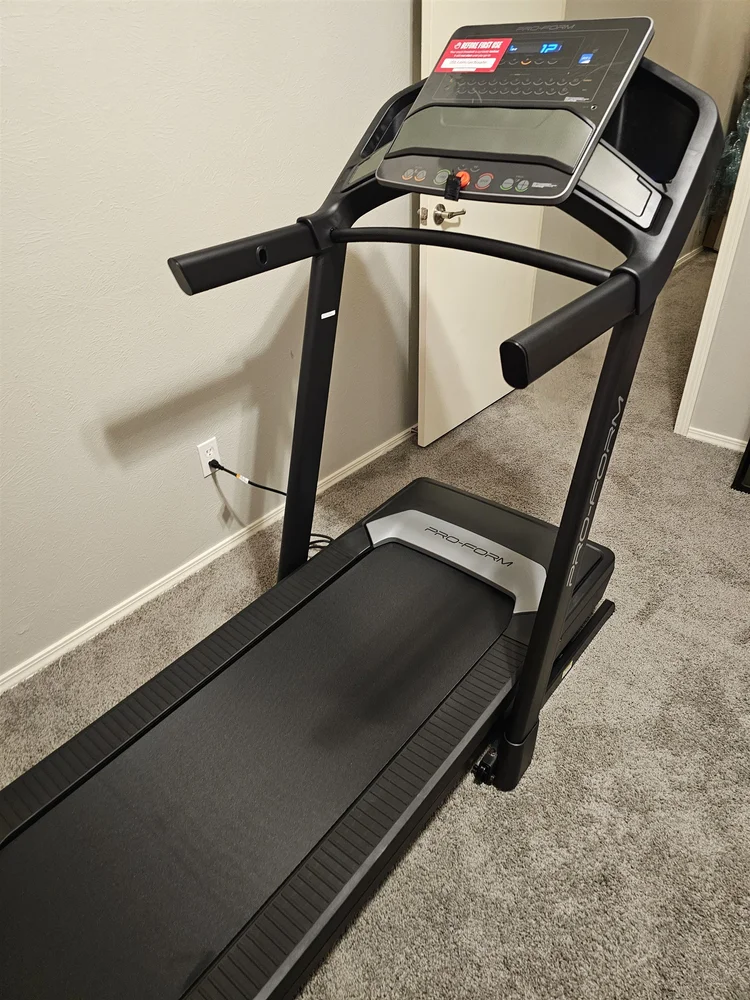 Treadmill set up in a Phoenix home