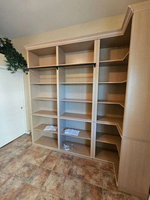 Closet shelving system installed in a Phoenix home