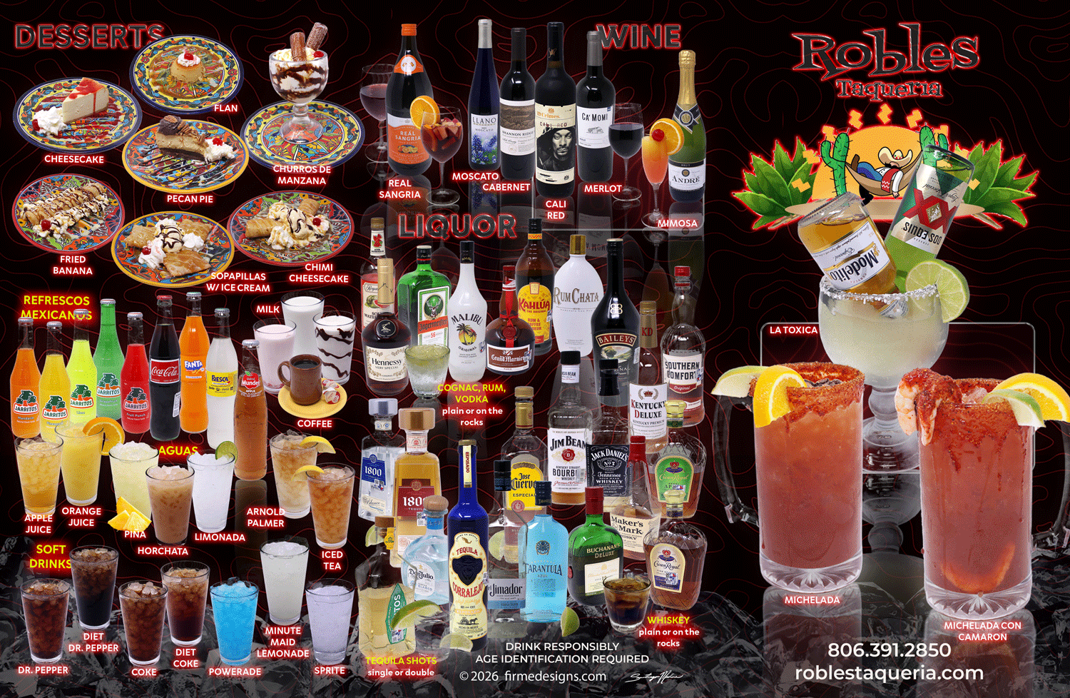 Robles Taqueria Drinks & Desserts - Aguas Frescas, Horchatas, Sopapillas, Jarritos, Flan, Churros