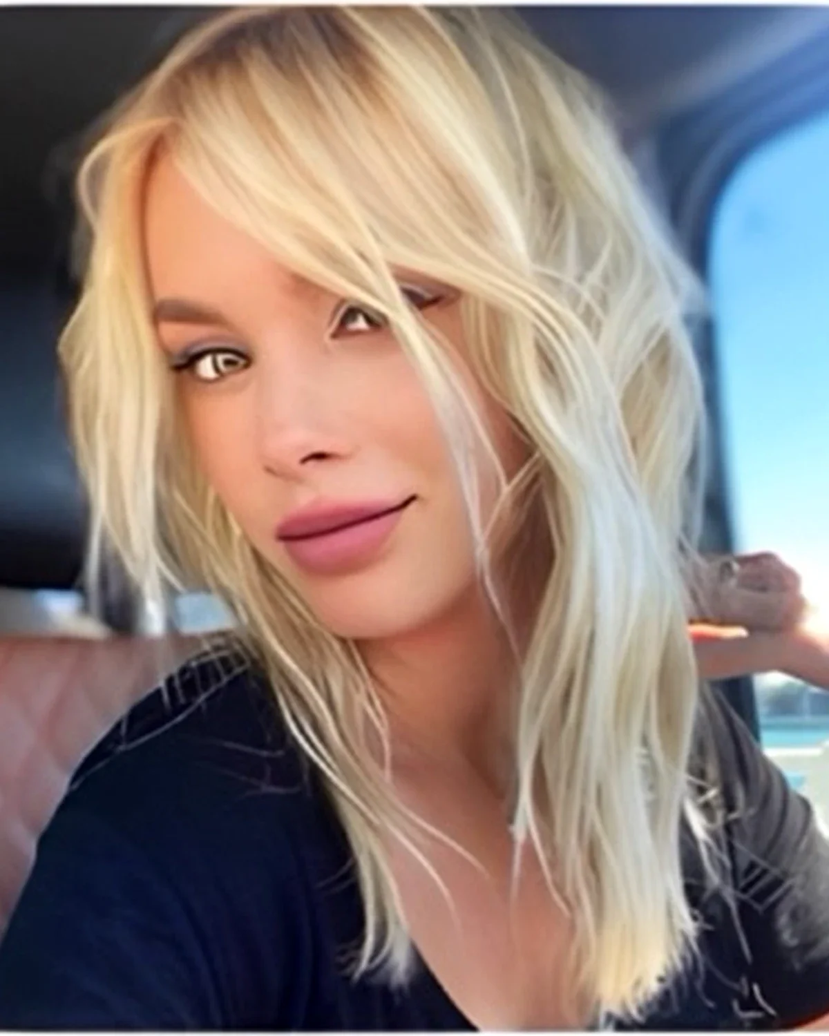 Face-framing blonde transformation created by MMA SALON