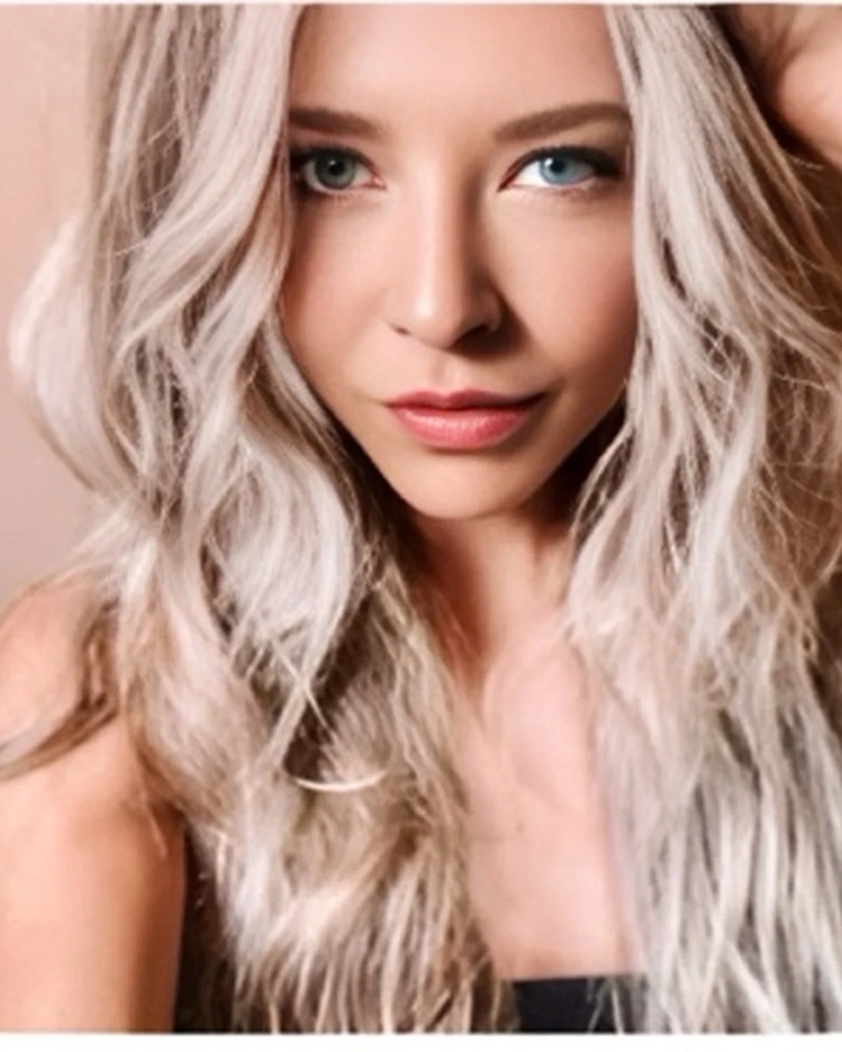 Icy pearl blonde after corrective color at MMA SALON