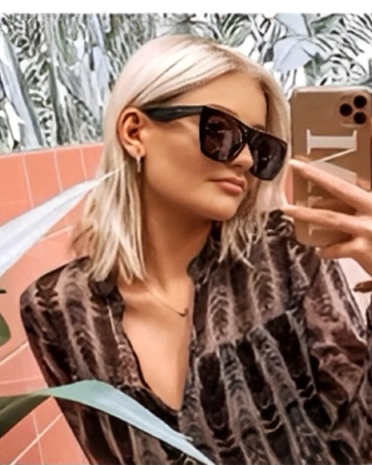 Luxury blonde bob styled at MMA SALON Miami Beach