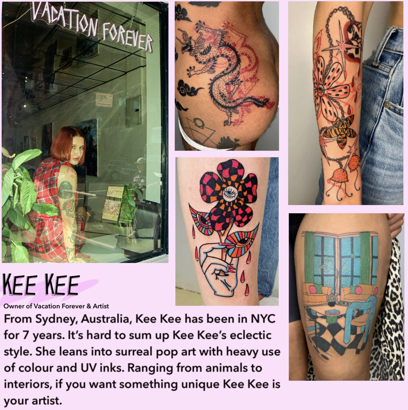 Kee Kee James, owner and artist at Vacation Forever
