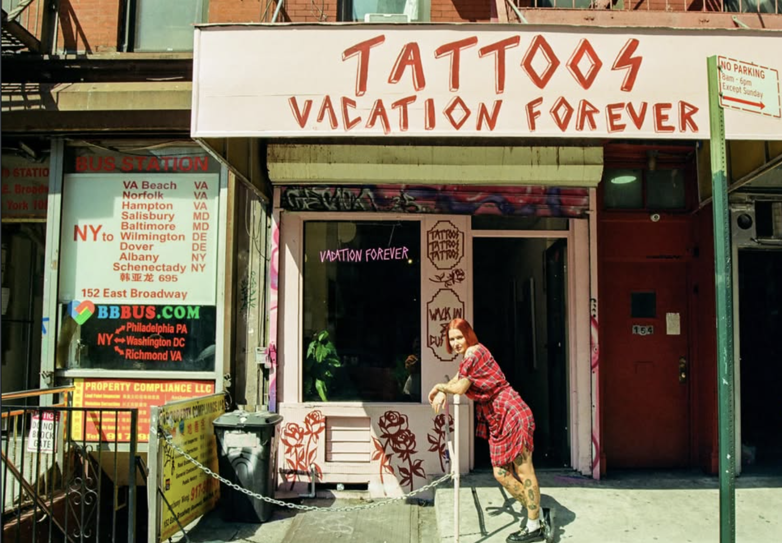 Vacation Forever tattoo shop storefront, 154 East Broadway