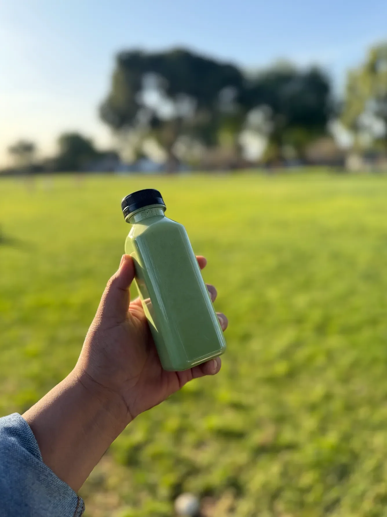Bottled matcha ready for outdoor event service in Orange County