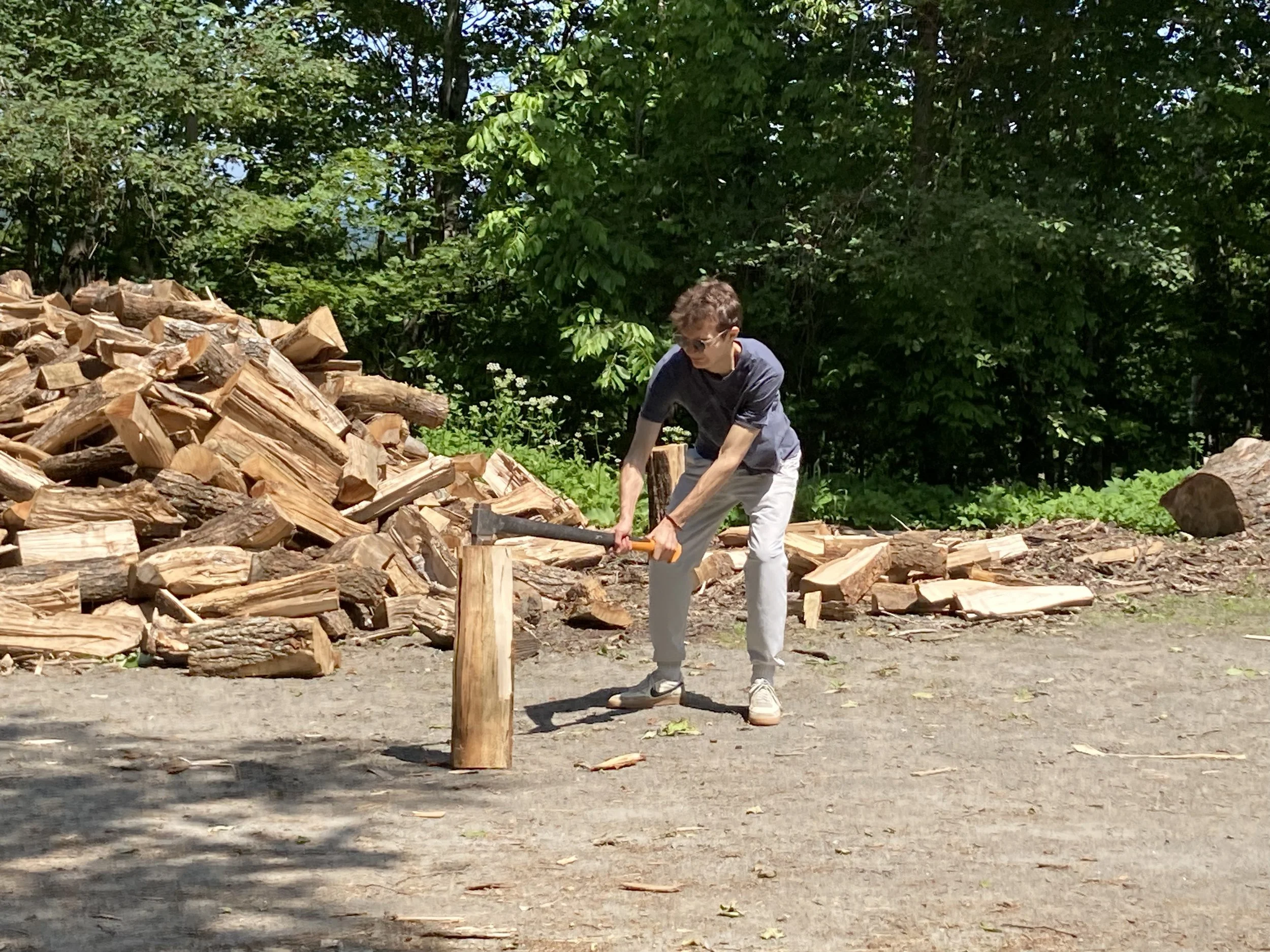 Wood splitting workshop