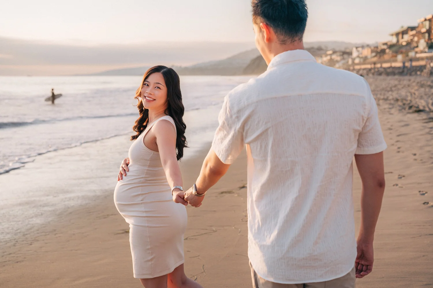 Beach maternity session at Strands Beach in Dana Point. TODO ALT