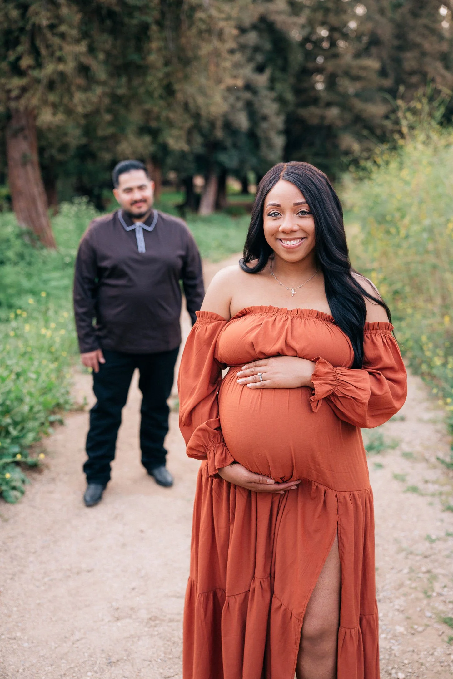 Ramirez maternity session in the Brea redwoods