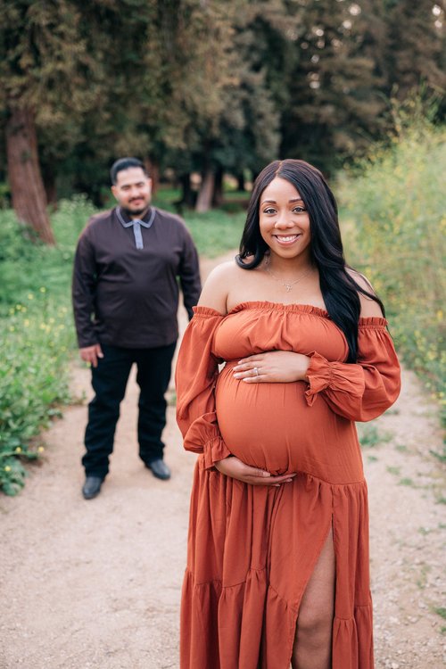 Ramirez maternity session in the Brea redwoods