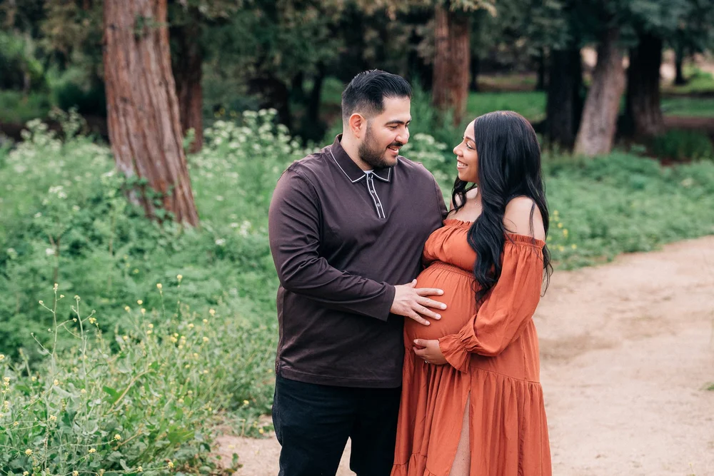 Ramirez maternity session in the Brea redwoods