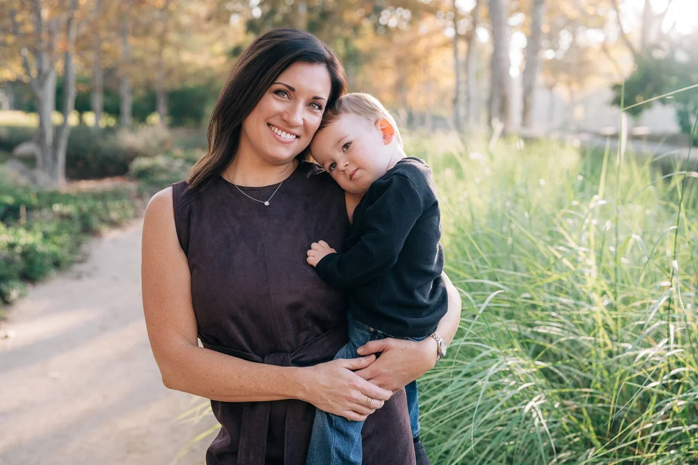 A family during a fifteen minute mini session in Orange County