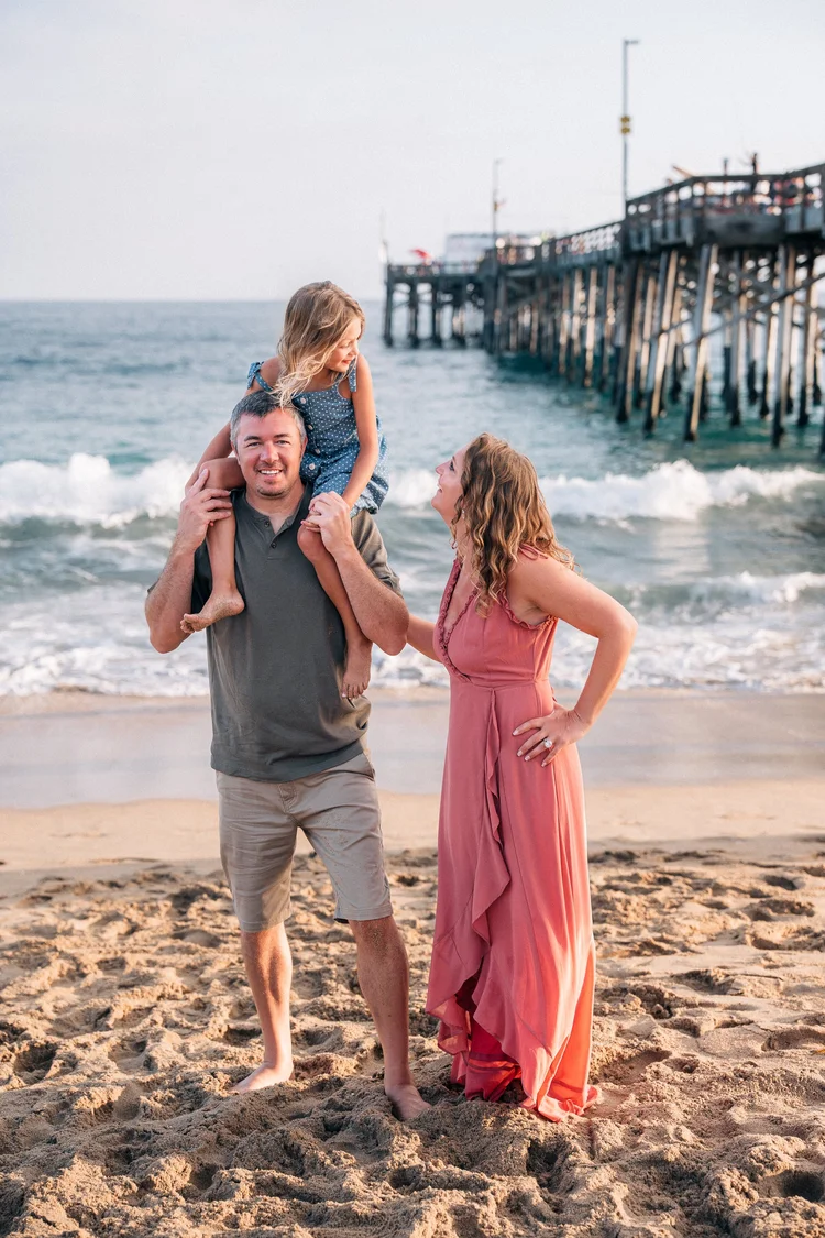 A family moment during a day in the life session in Orange County