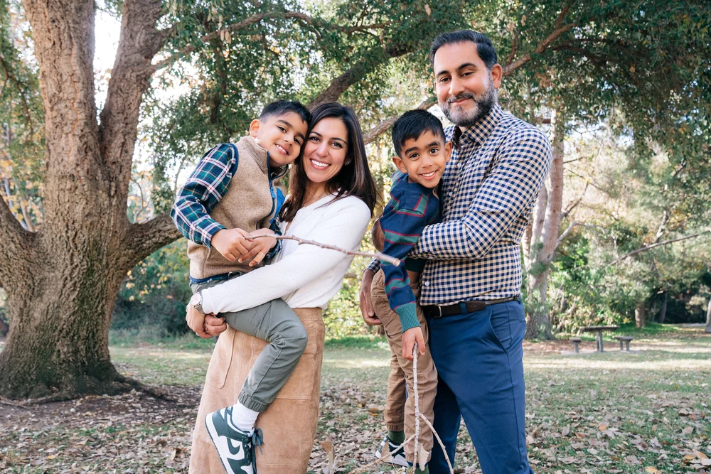 Sondhi family session at Yorba Regional Park in Anaheim