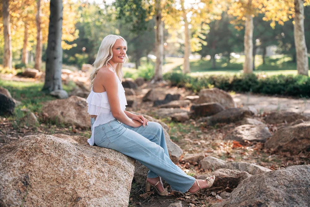 Laila on the Jeffrey Open Space Trail in Irvine during her senior session