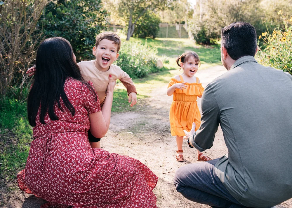A mother and child together during an Orange County family lifestyle session