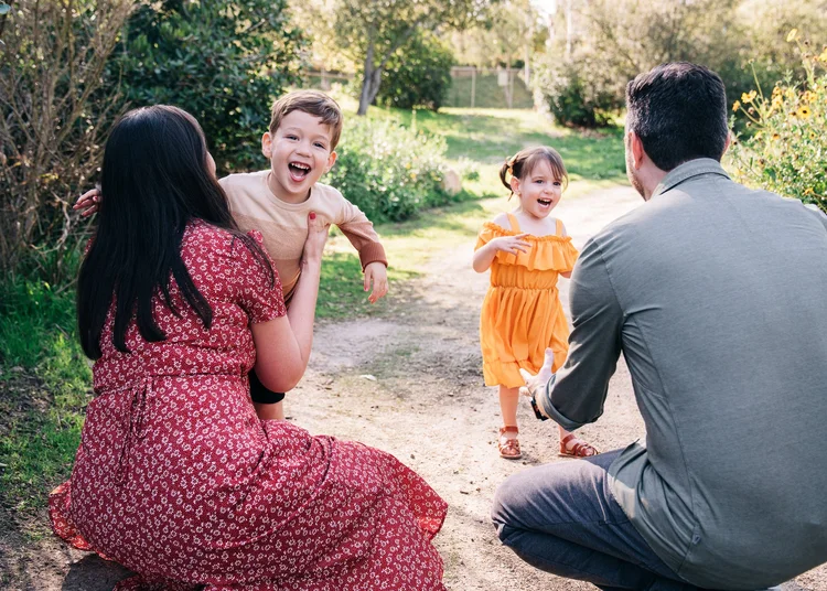 A mother and child together during an Orange County family lifestyle session