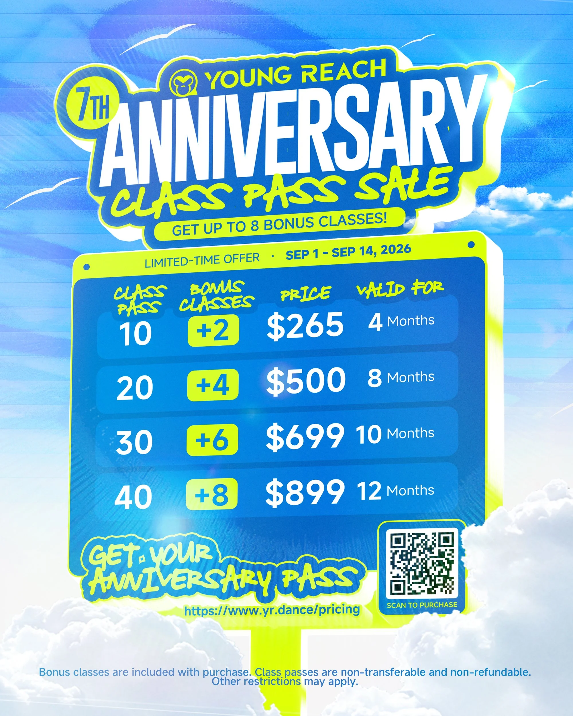 Young Reach Dance 7th Anniversary Class Pass Sale