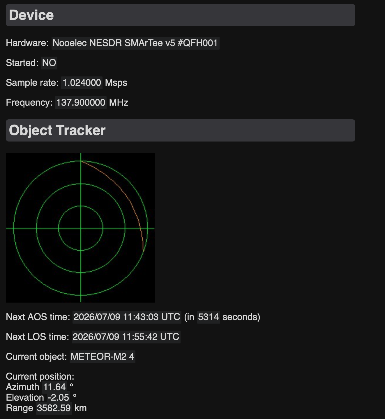 satdump Service Status