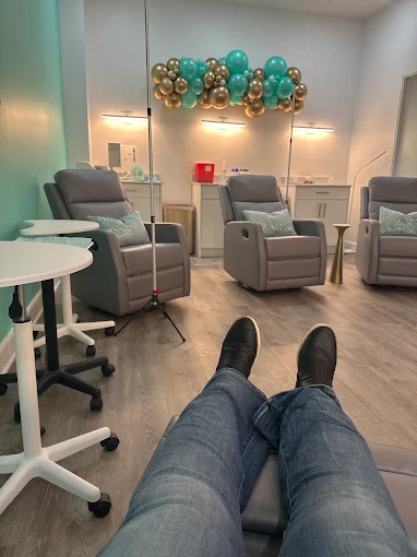 A view of IVY’s infusion lounge with reclining chairs