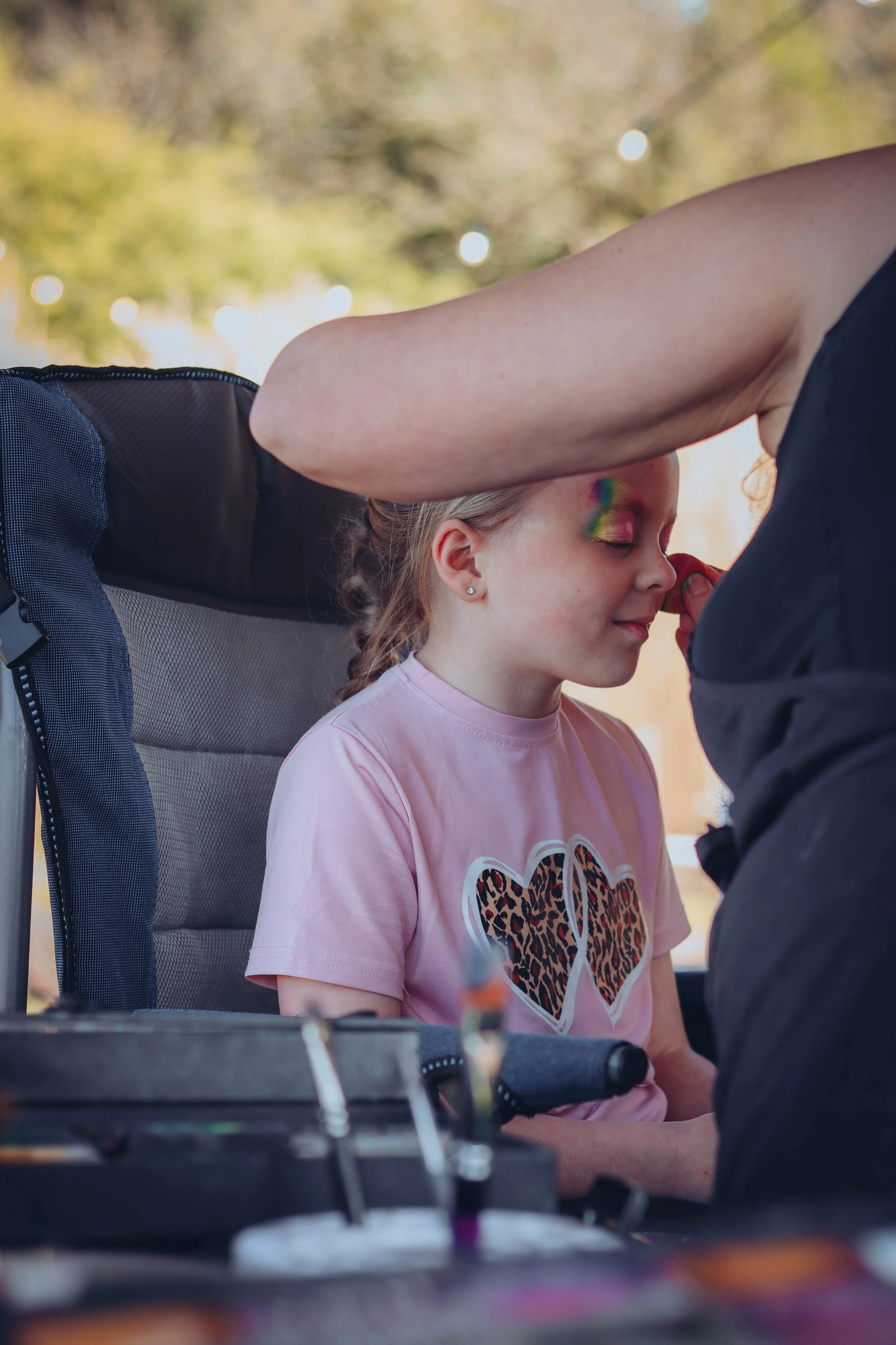 Face painting at Oxleaze