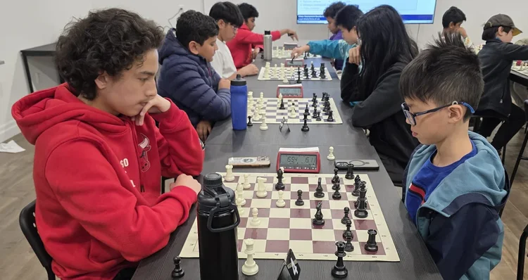 Young players competing at a Toronto Chess Club Youth Circuit tournament