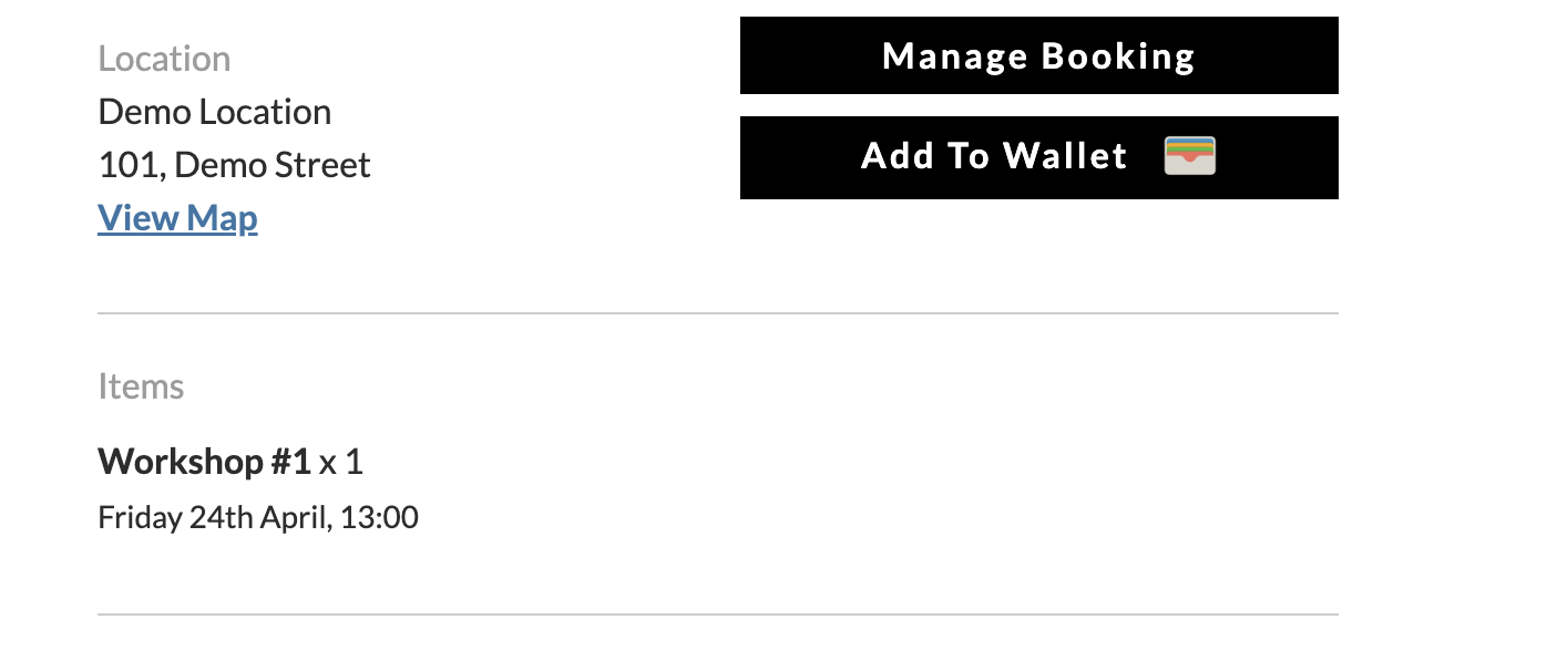 ARTSVP confirmation email mockup with QR code