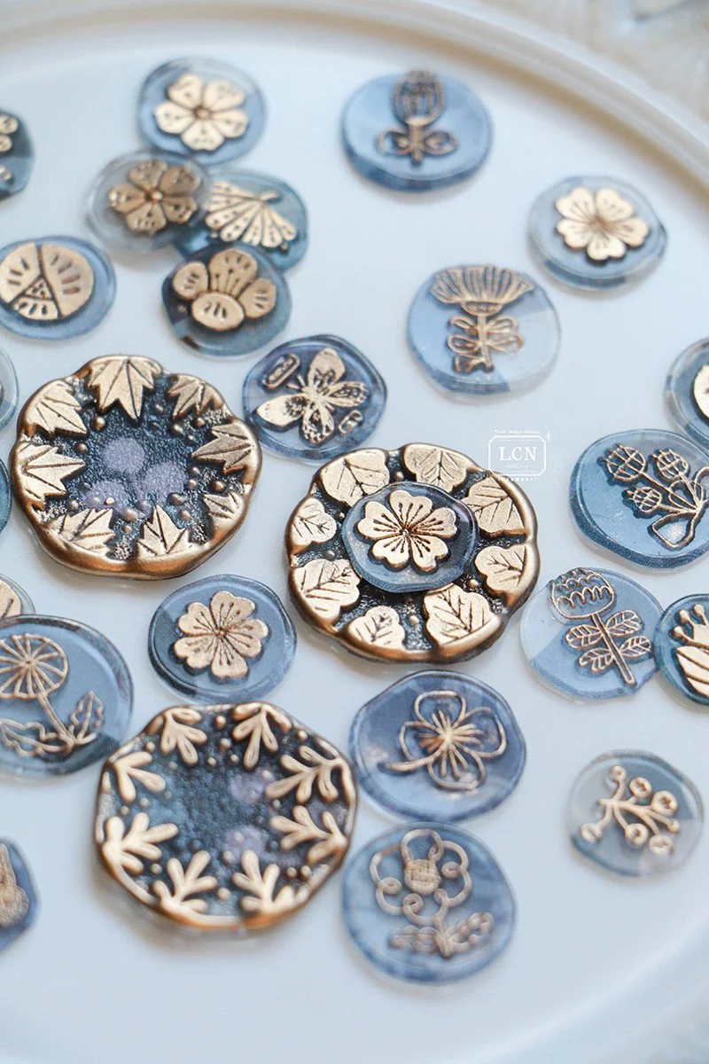 Finished wax seal ornaments