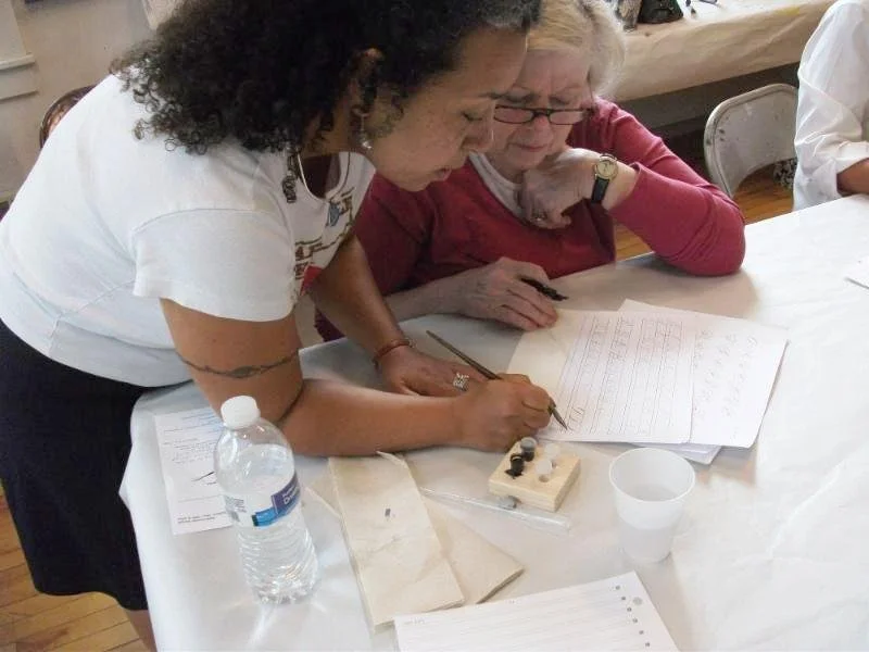 Close-up of Copperplate letterforms