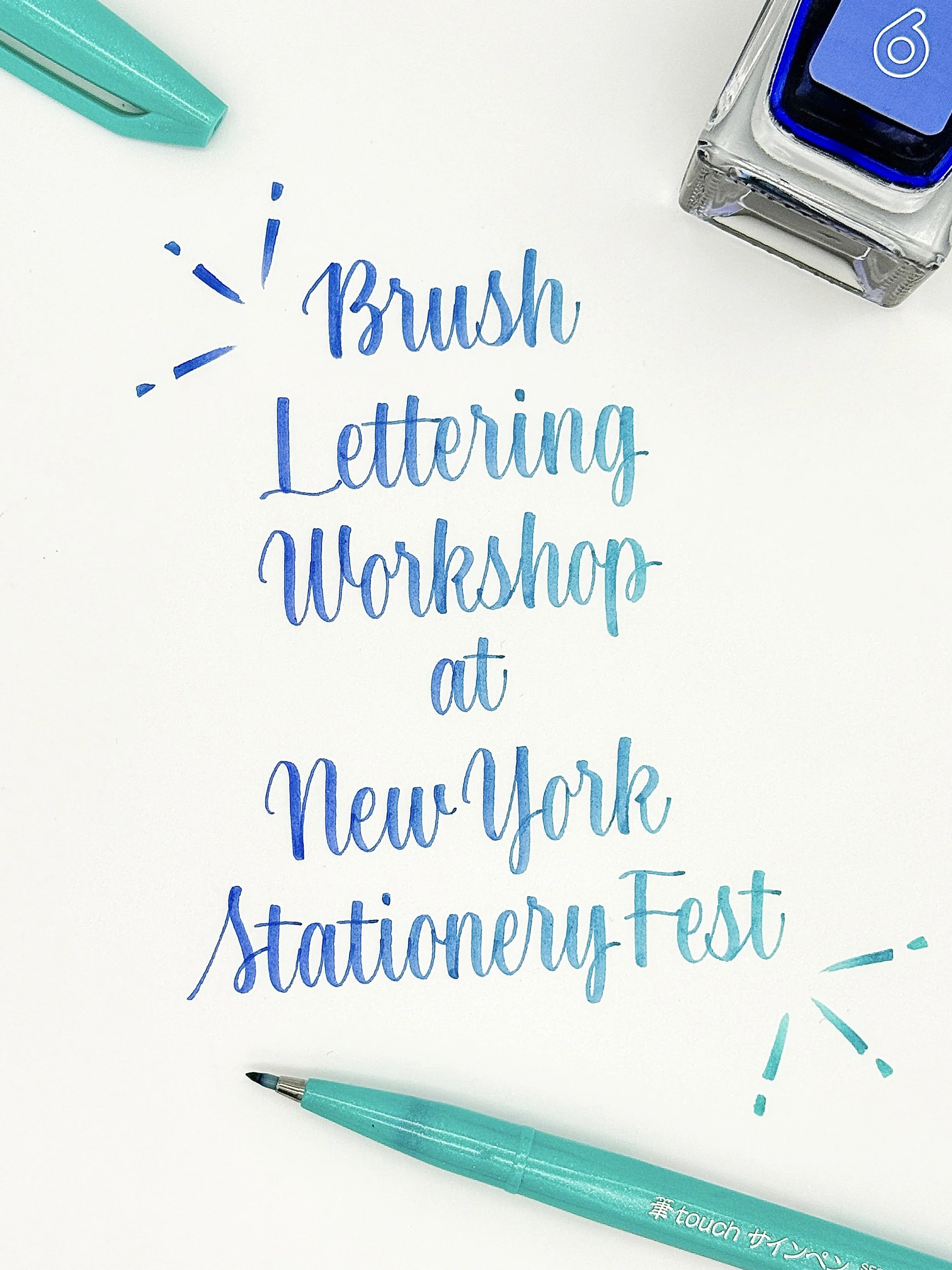 Finished gradient lettering