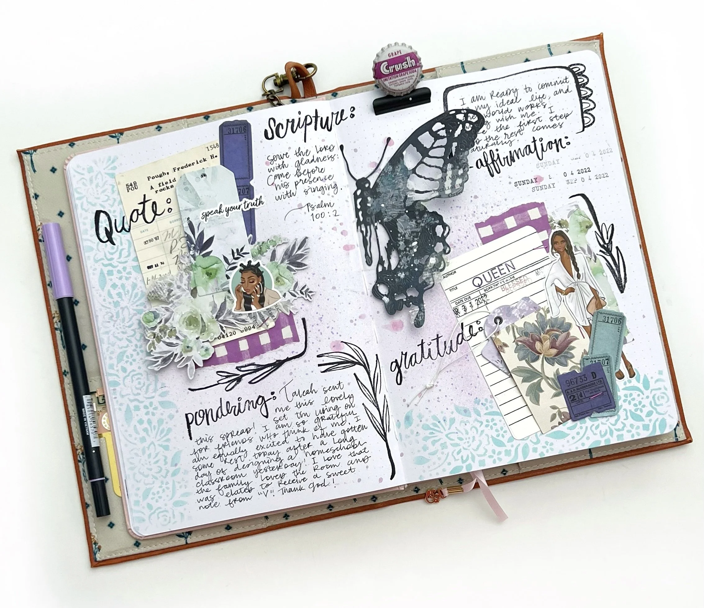 Creative journal spreads