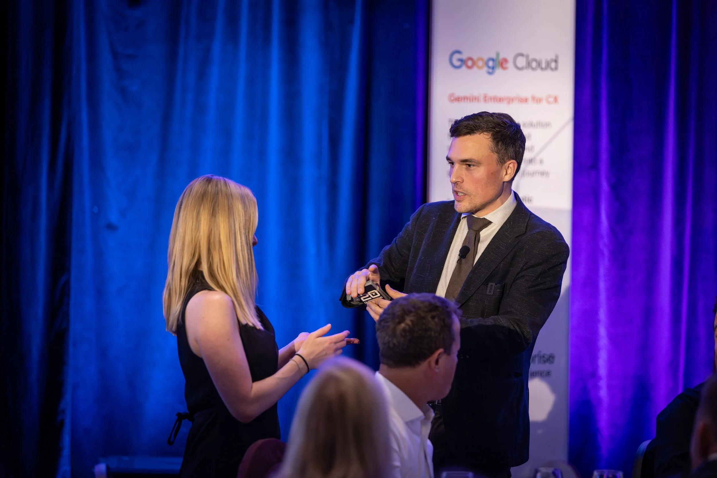 Andy Nunn performing at a corporate event in Melbourne