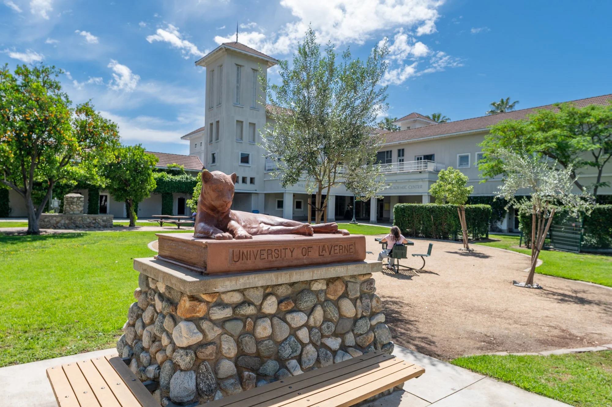 University of La Verne courtyard mascot statue real estate photography La Verne CA SoCal Home Photo
