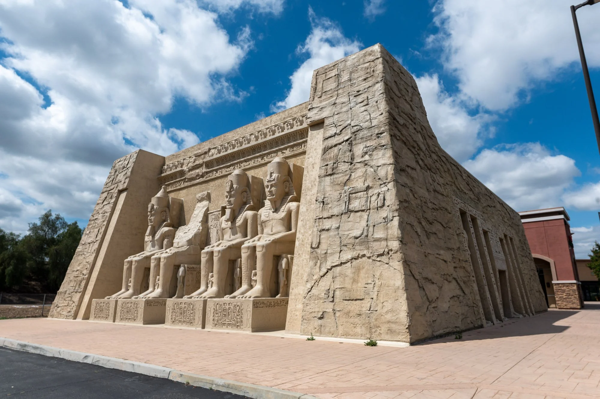 Egyptian Revival building detail The Commons Chino Hills CA real estate photography SoCal Home Photo