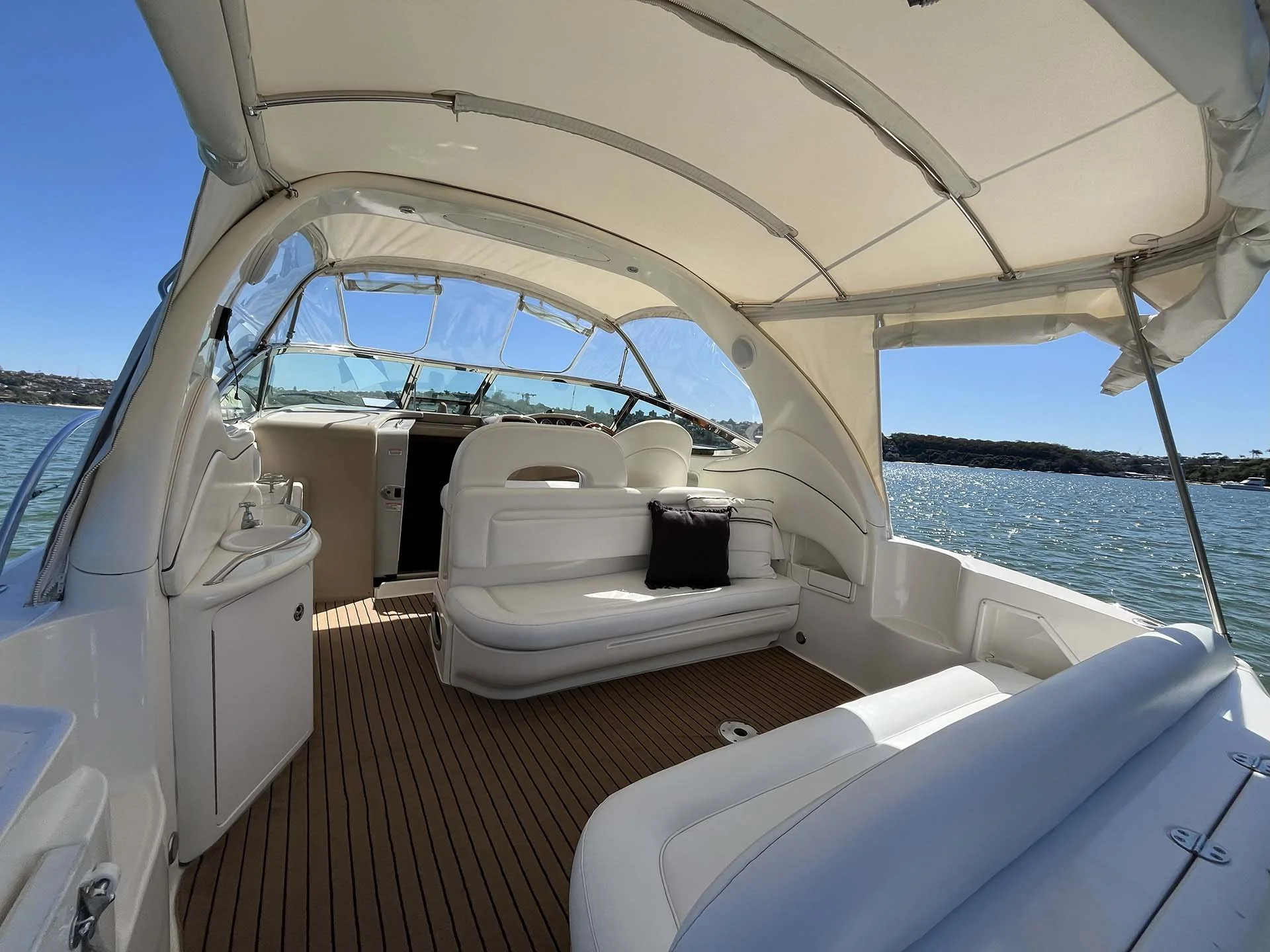 Opal's shaded cockpit seating