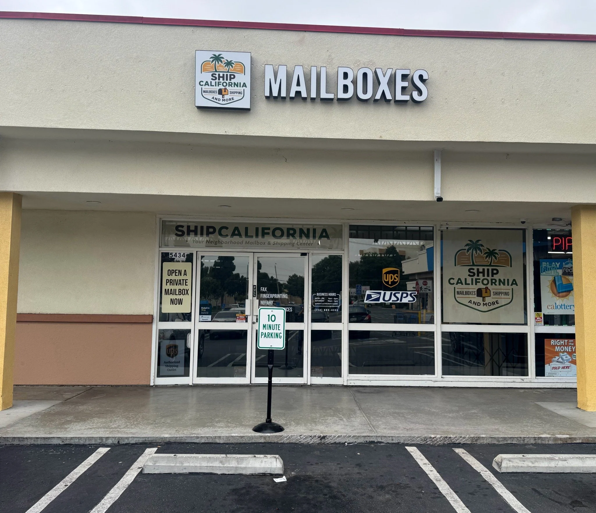 Front of Ship California at 5434 La Palma Ave in La Palma
