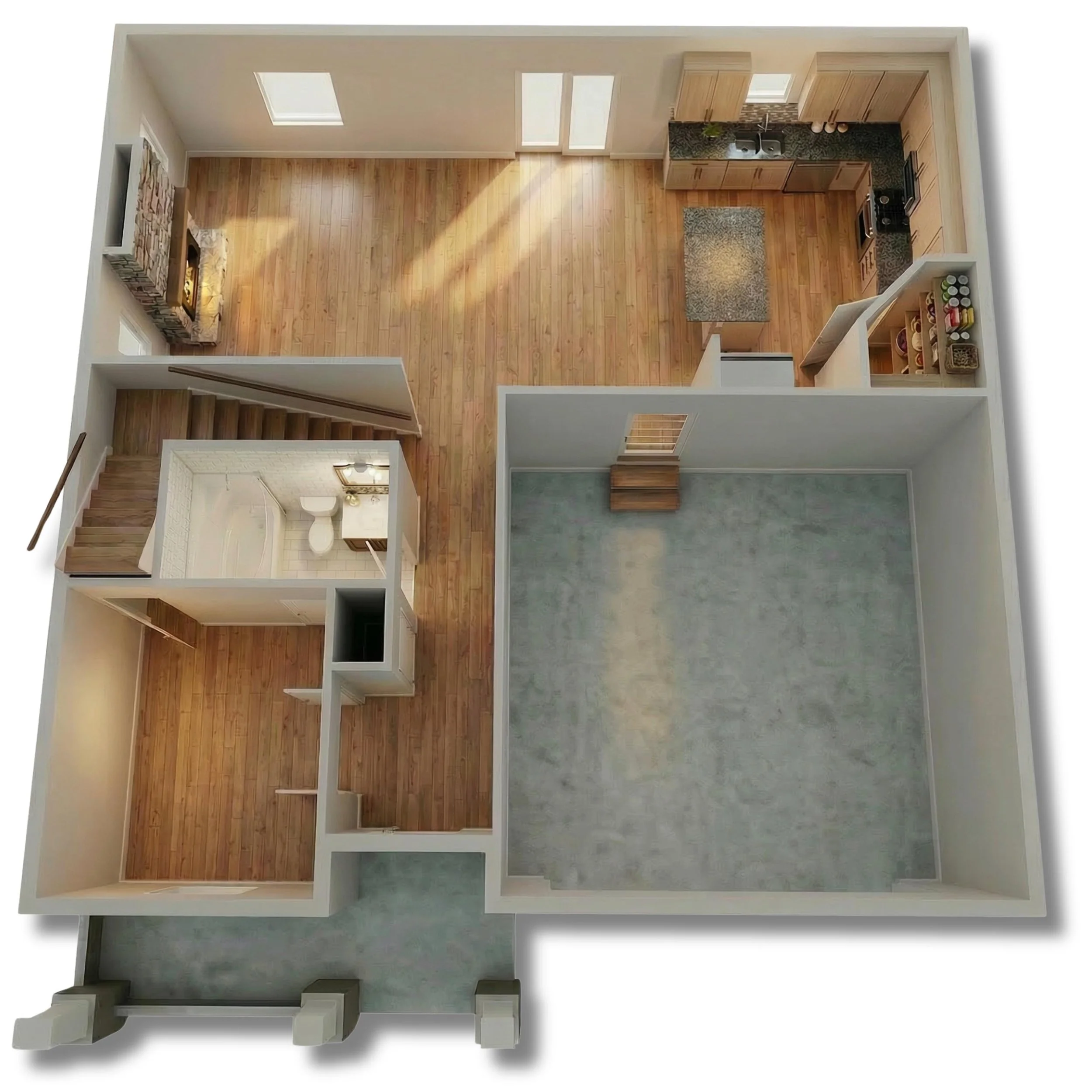 3D floor plan example