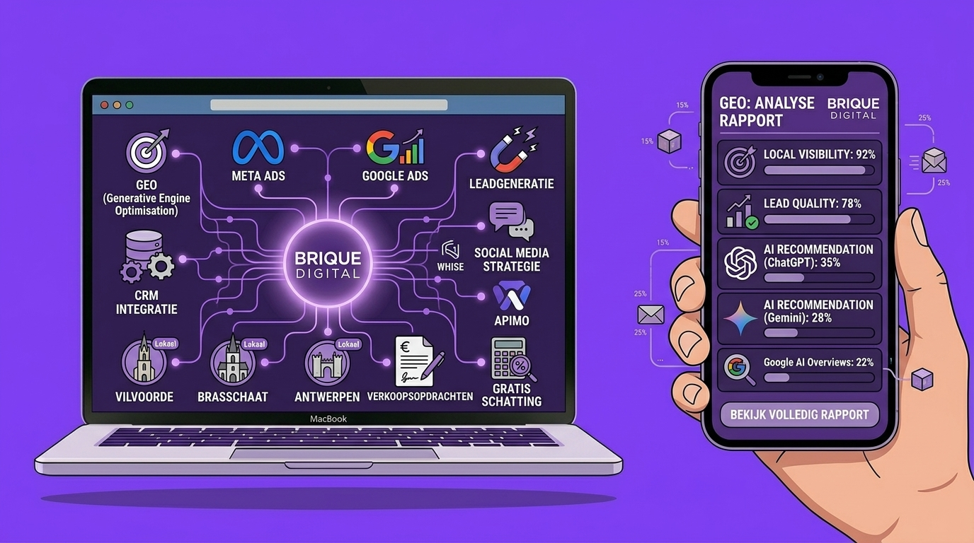 Digitale marketing voor immo kantoren Vilvoorde Grimbergen Meise