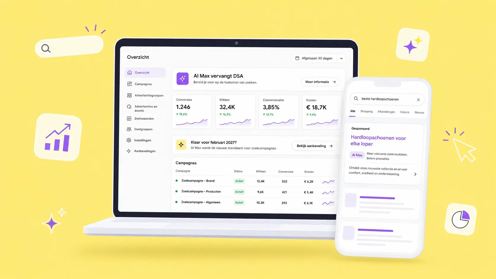 Google AI Max vervangt Dynamic Search Ads, uitstel tot 2027