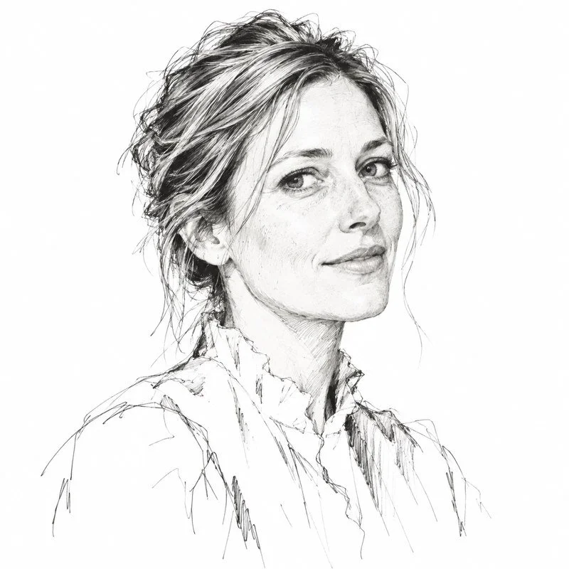 Illustrated portrait of Alice Shirley
