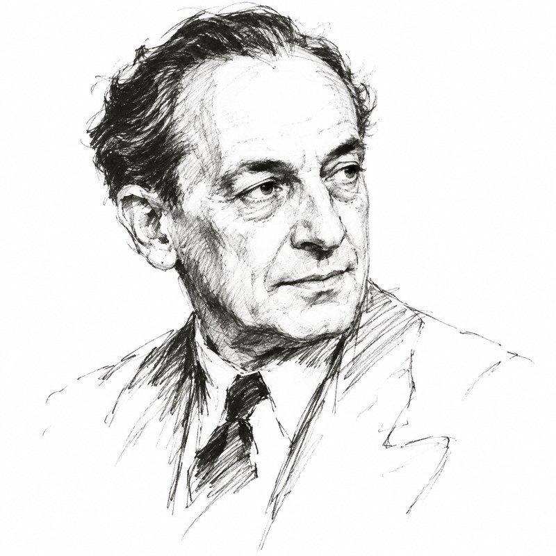 Illustrated portrait of Zika Ascher