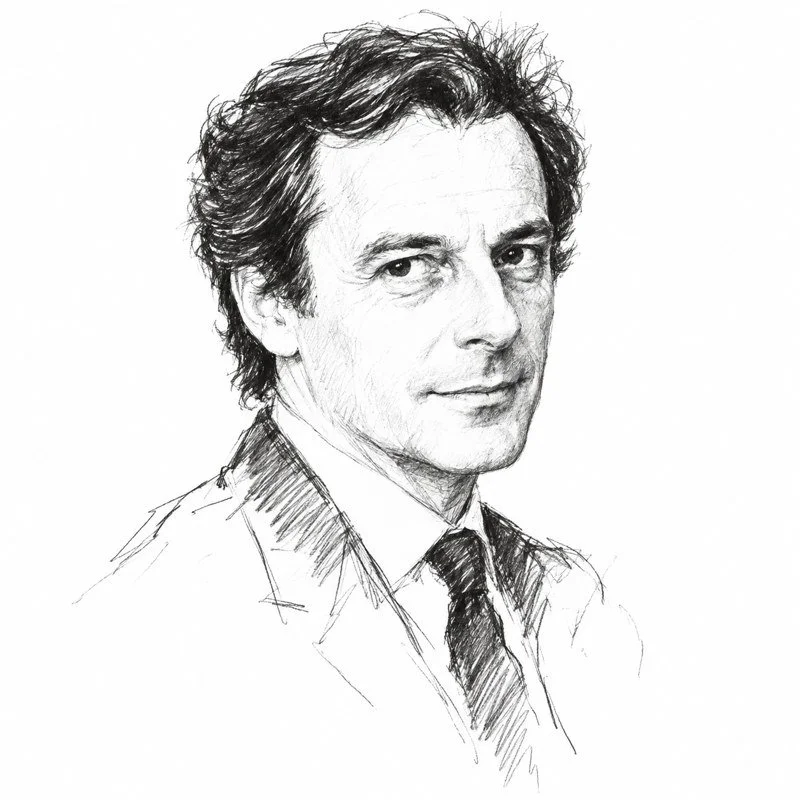 Illustrated portrait of Pierre-Alexis Dumas