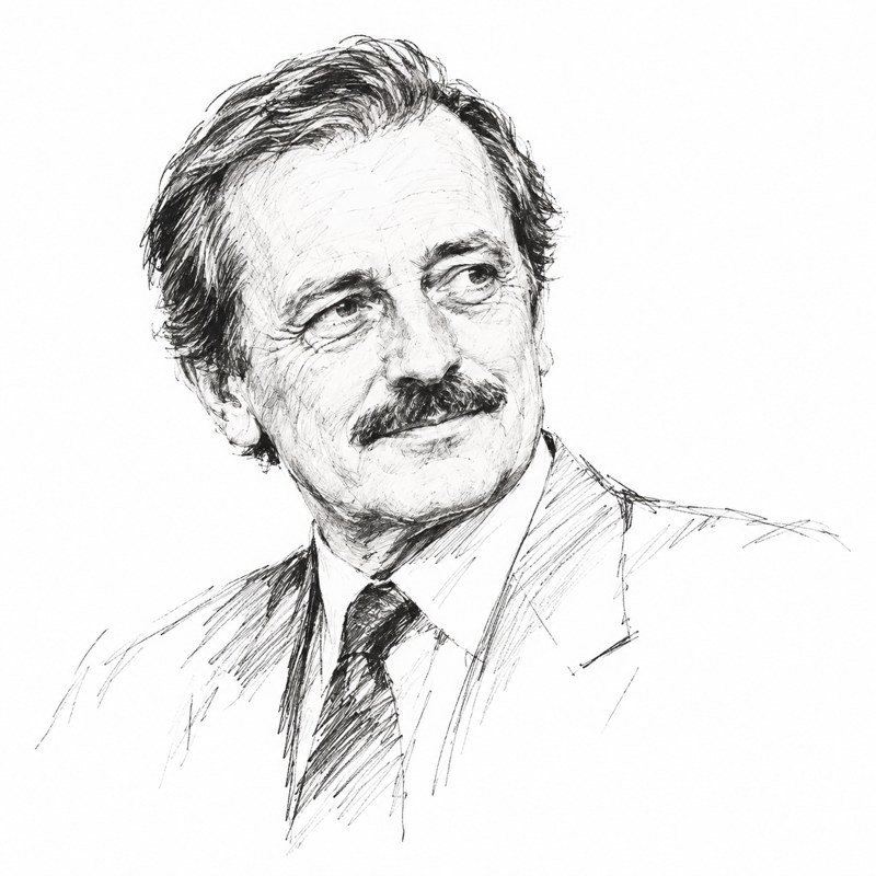 Illustrated portrait of Jean-Louis Dumas