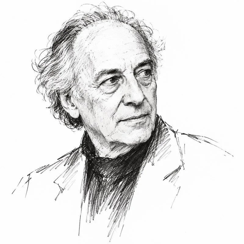 Illustrated portrait of Julio Le Parc